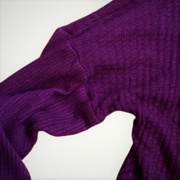 Velvet by Graham & Spencer cozy comfy waffle ribbed long sleeve top tee - Picture 8 of 12